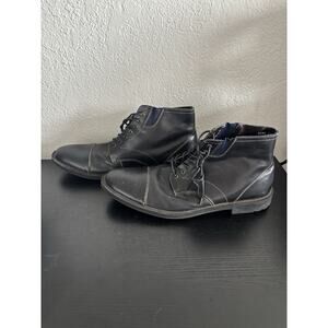Stacy Adams Black Leather Boots Size 12